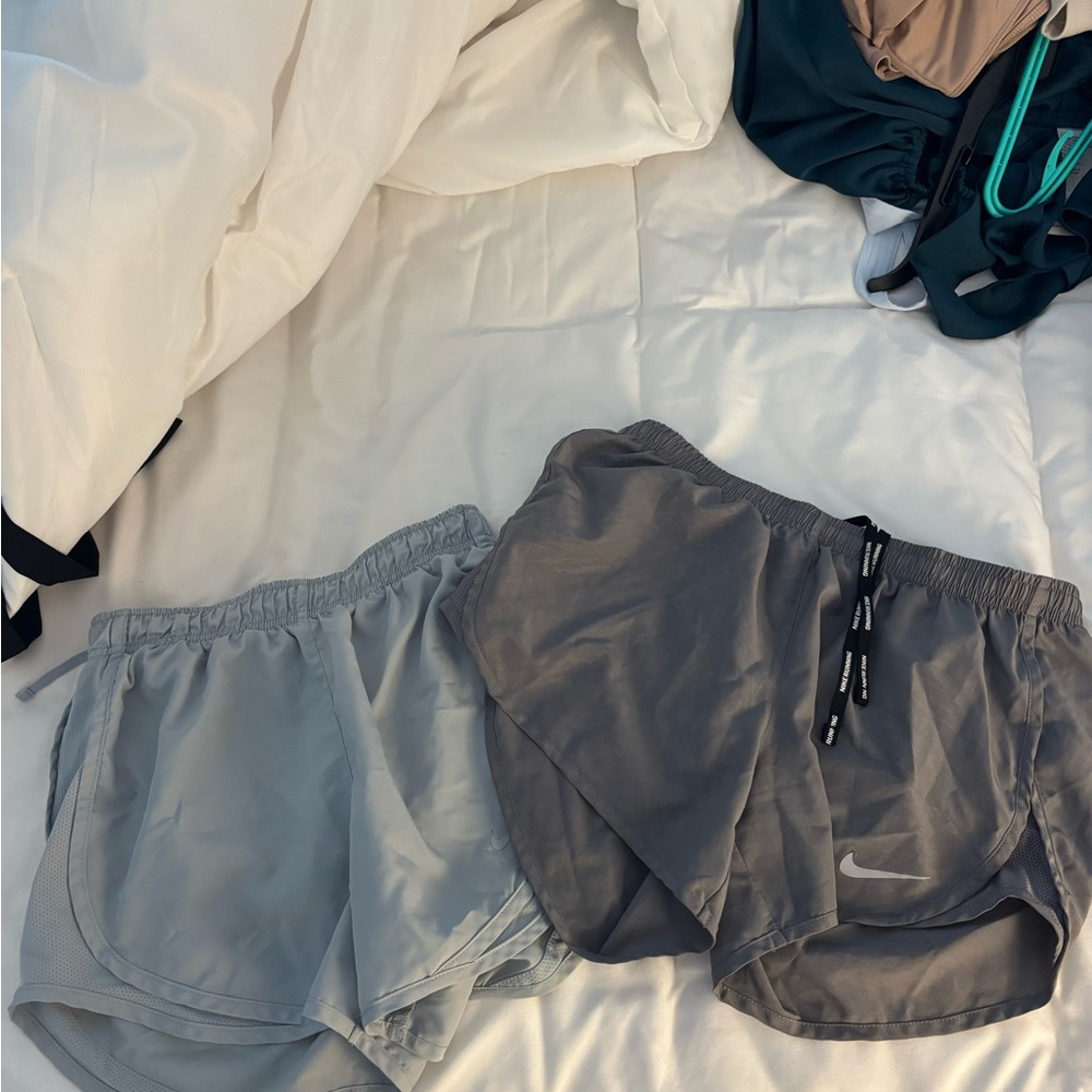 Nike Women's Athletic Shorts in Light and Dark Gray
